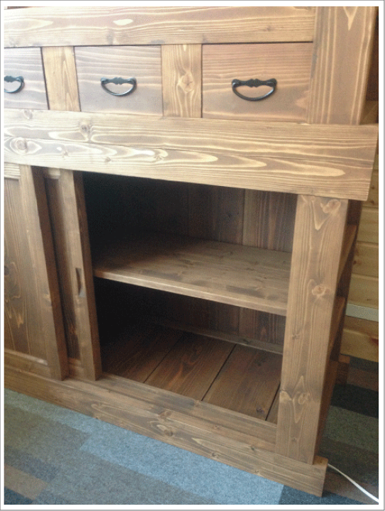 楽天市場】受注販売 飛騨 木工 職人 水屋箪笥 calms食器和和風棚 家具