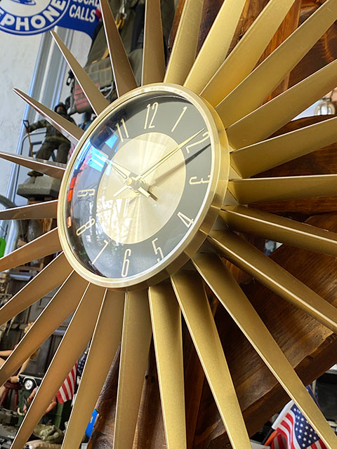 楽天市場】エミッツタイム サンバースト ウォールクロック アメリカン