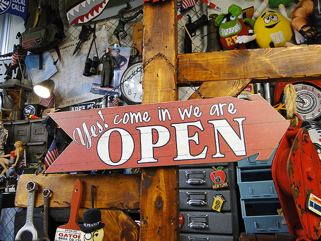 楽天市場】オープン＆クローズ アローカットサイン 看板 アメリカン