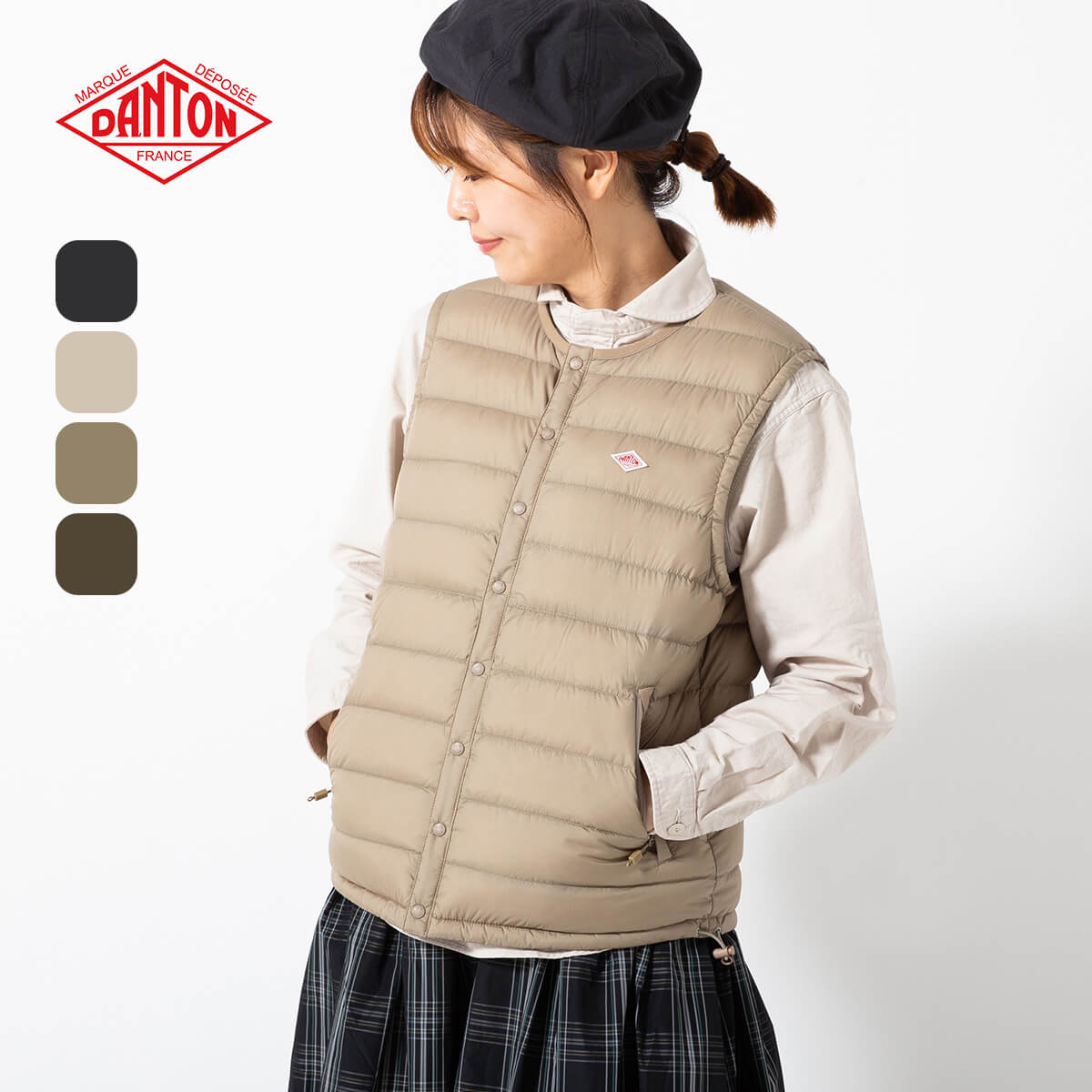 楽天市場】【ラスト1点】【正規取扱店】ダントン インナーダウンクルー