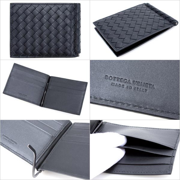 楽天市場】ボッテガ マネークリップ ブラック 黒 財布 二つ折り