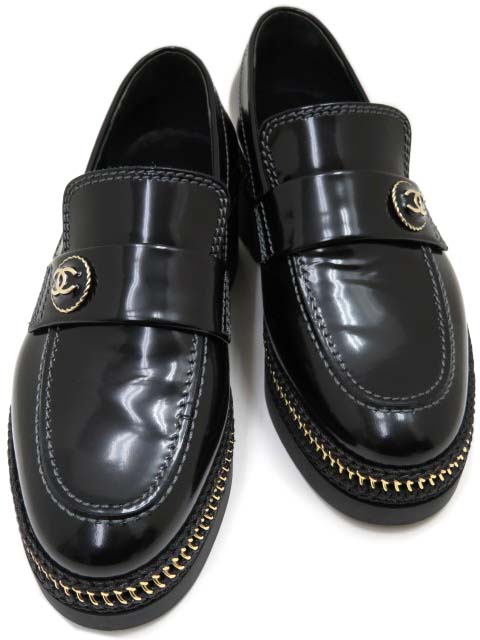 楽天市場】CHANEL ローファー 21B G37671 シャイニー カーフスキン