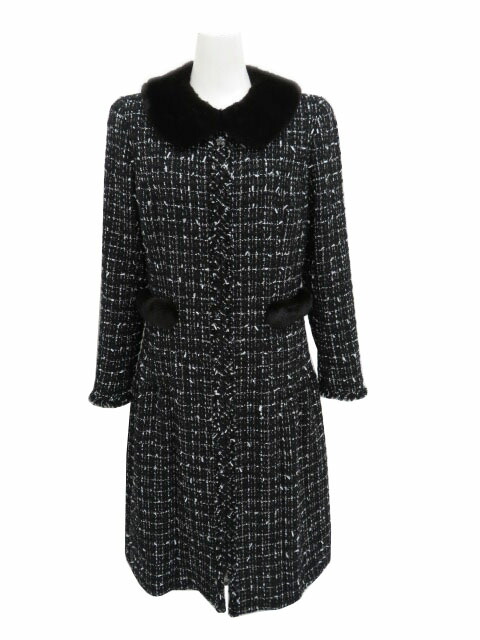 楽天市場】Rene ミンクファー付きツイードコート 【ファー