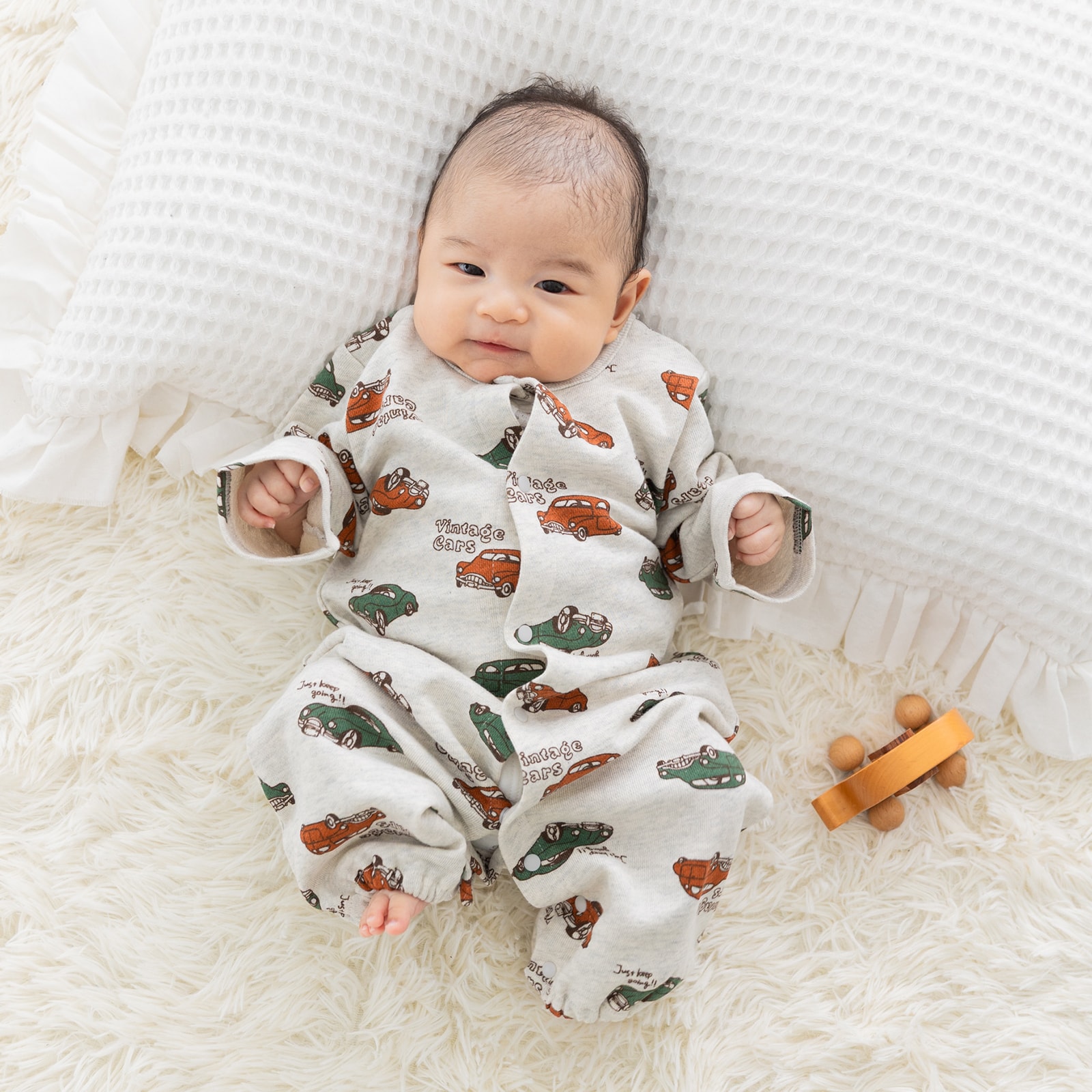 楽天市場】長袖 ツーウェイオール ロンパース カバーオール 新生児