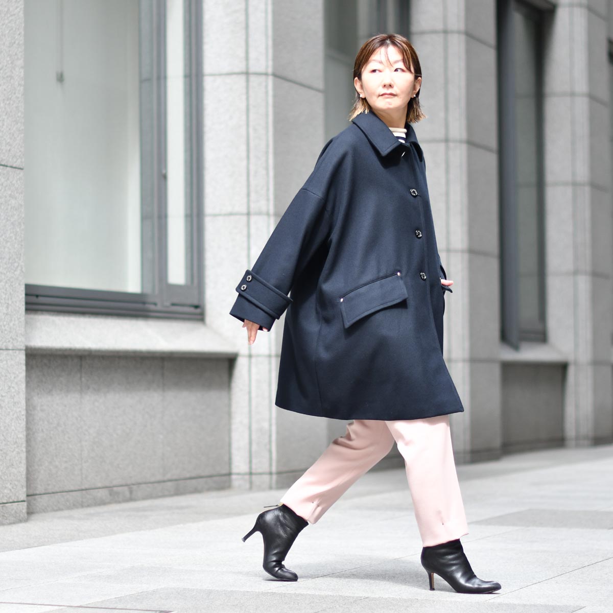 MACKINTOSH PHILOSOPHY ステンカラーコート ネイビー40