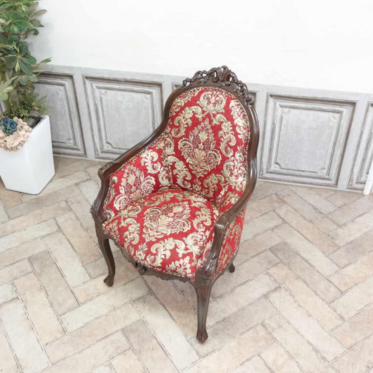 楽天市場】輸入家具 ロココ調家具 アームチェア ロココ シンフォニー