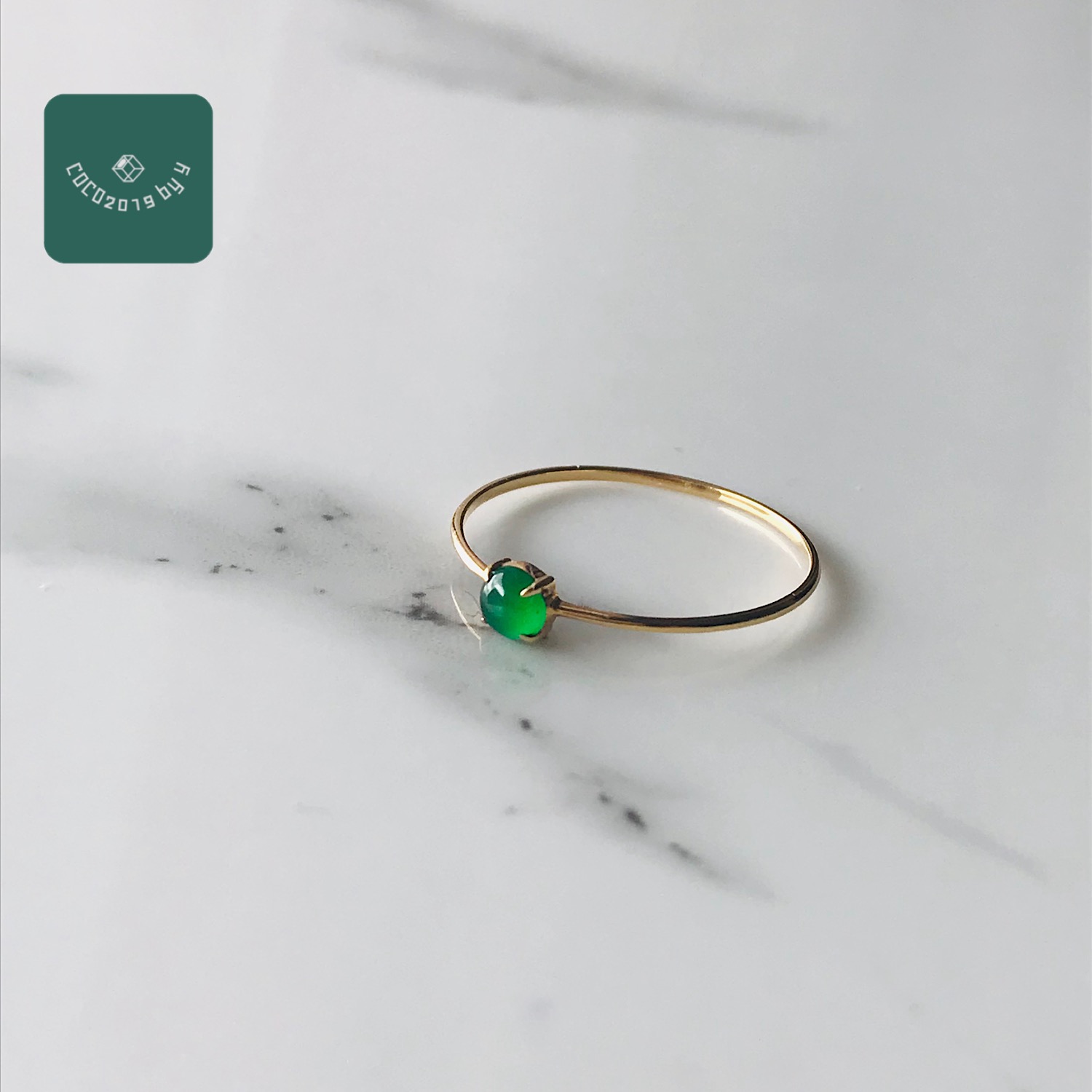 楽天市場】グアテマラ産 翡翠 k18 ヒスイ jade リング 指輪 小粒