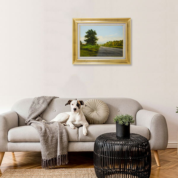 楽天市場】油彩画 林 朝路 「道」 P8号 額付き 油絵 真筆 描き下ろし