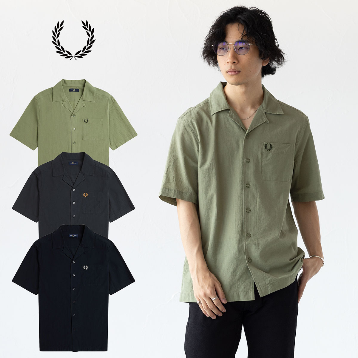 楽天市場】フレッドペリー FRED PERRY ライトウェイト テクスチャー