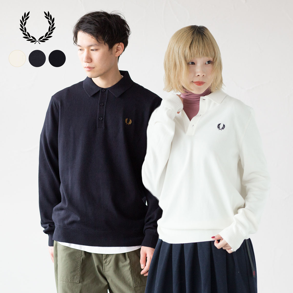 楽天市場】フレッドペリー ニット ポロシャツ 長袖 FRED PERRY K4535