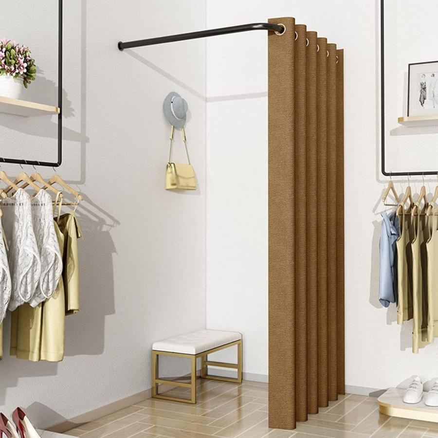 楽天市場】試着室 フィッティングルームカーテンレール簡易更衣室 L字