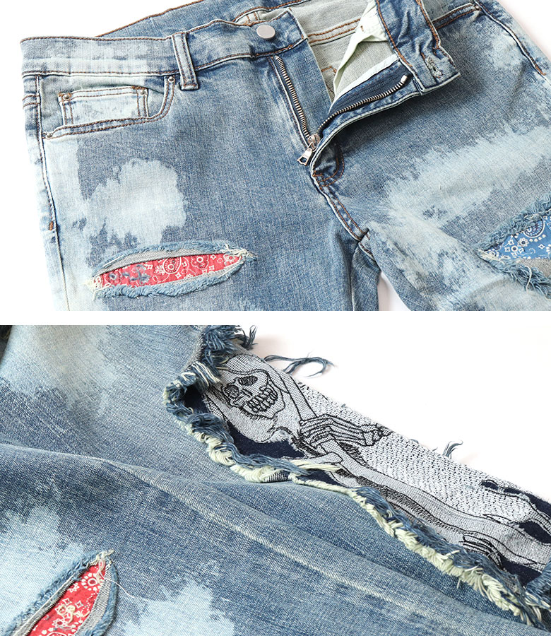 楽天市場】【40%OFF】 mnml ミニマル X161 STRETCH DENIM クラッシュ