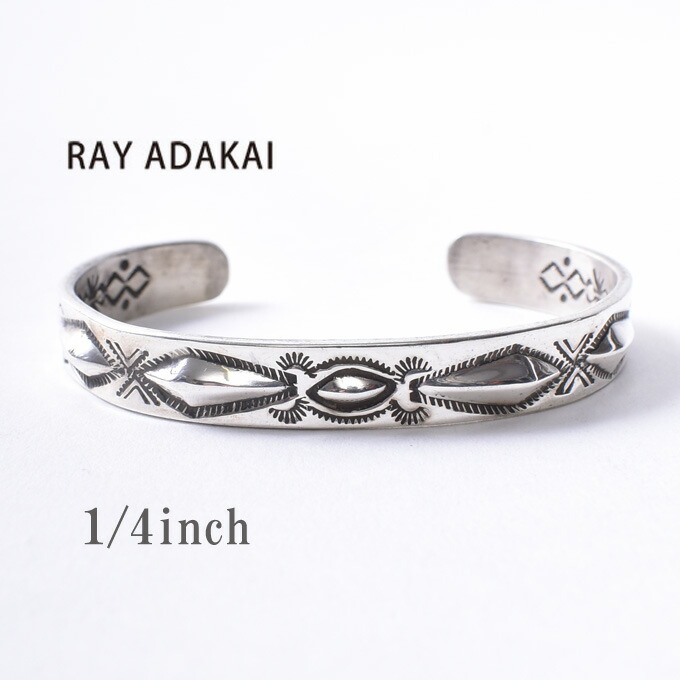楽天市場】ナバホ族【RAY ADAKAI】レイアダカイDouble Stamp Bracelet
