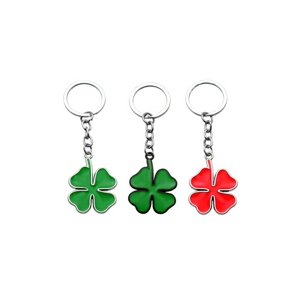 楽天市場】クローバー キーホルダー 四つ葉 幸運 グリーン レッド