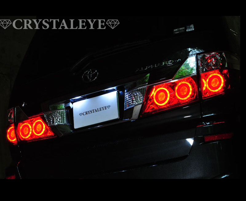 楽天市場】10系 アルファード LEDテールランプ丸型ファイバーリング