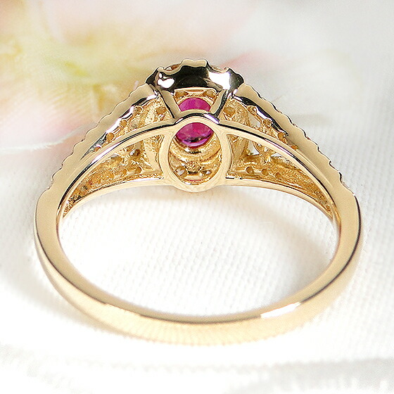 楽天市場】K18YG ルビー ダイヤモンド リング【送料無料】【刻印無料