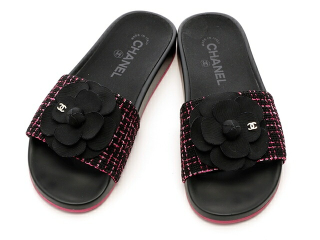 楽天市場】CHANEL シャネル サンダル レディース 36 約23cm ブラック