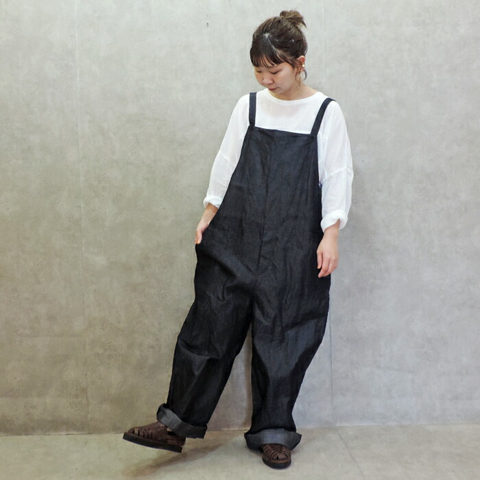 楽天市場】(g) グラム コットンリネンライトデニムサロペットパンツ g