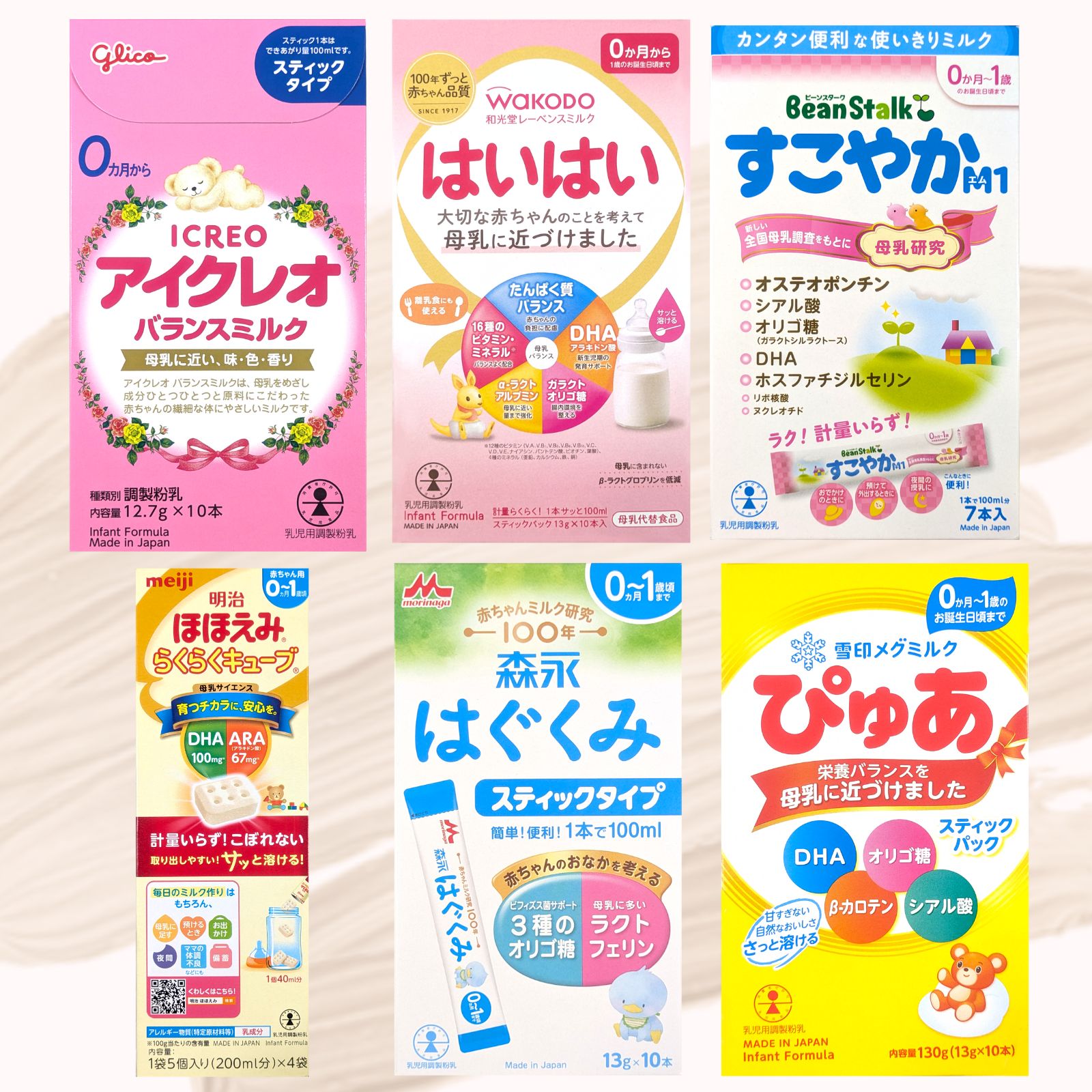 楽天市場】タイプA 【メール便送料無料】赤ちゃん用 粉ミルク 6種類 お