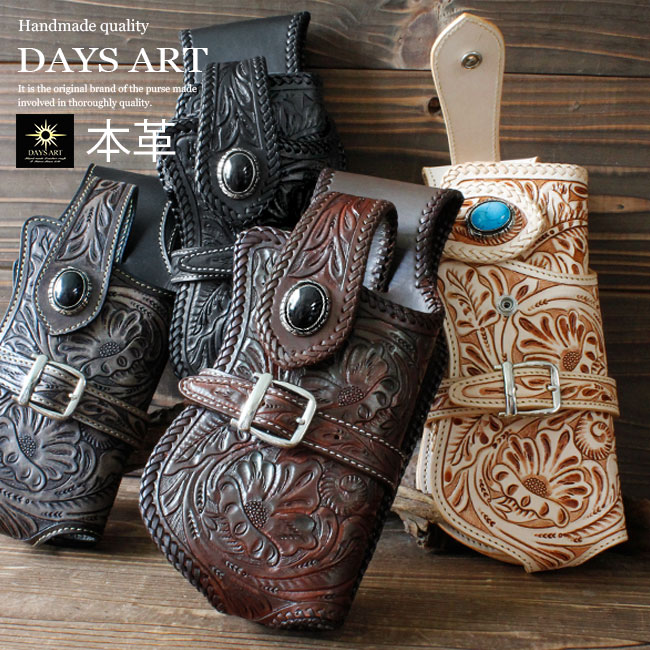 楽天市場】【スーパーSALE開催中】レザーウォレットホルダー フラワー