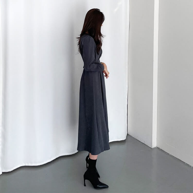 楽天市場】ワンピース レディース 韓国 ミモレ丈 長袖 ロング