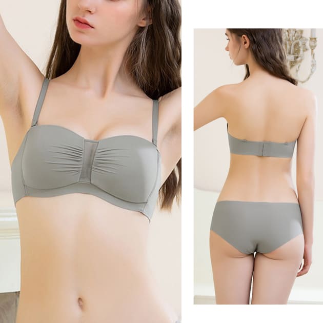 楽天市場】チューブトップブラ・ショーツ 2点セット ブラック グレー