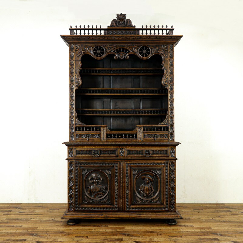 楽天市場】アンティーク キャビネット 棚 飾り棚 収納棚 大型 大きい