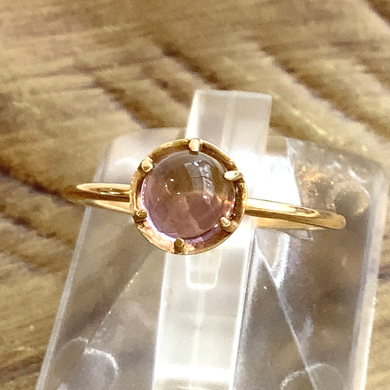 楽天市場】K18 イエローゴールド アメジスト リング 13号天然石