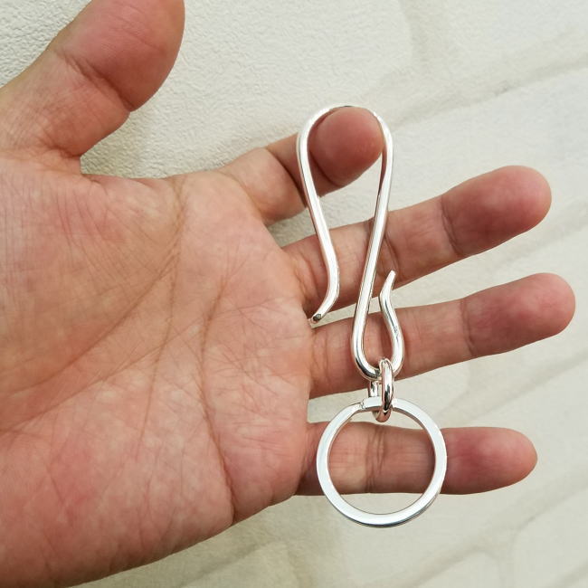 楽天市場】svp-36 シルバー925 手曲げ S字キーチェーン キーリング付き