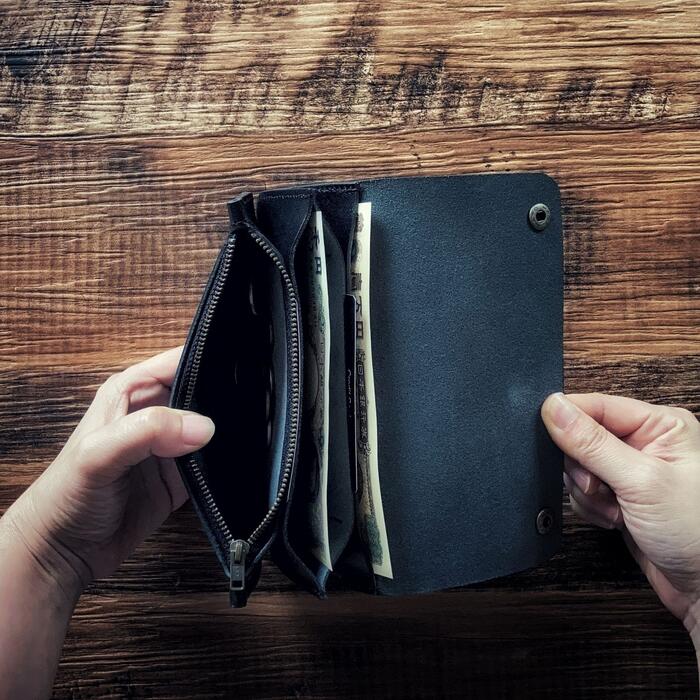 楽天市場】トラッカーウォレット 3層 栃木レザー 日本製 本革 長財布