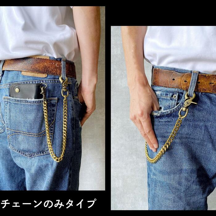 楽天市場】トラッカーウォレット チェーン付き 栃木レザー 本革 ベルト