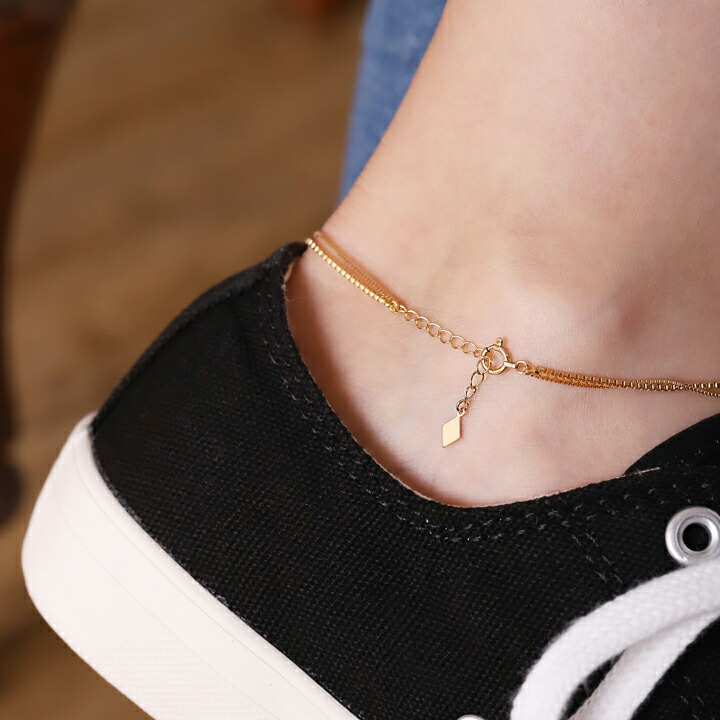 楽天市場】＼3/10まで／ 5000円OFF！ 18金 アンクレット レディース