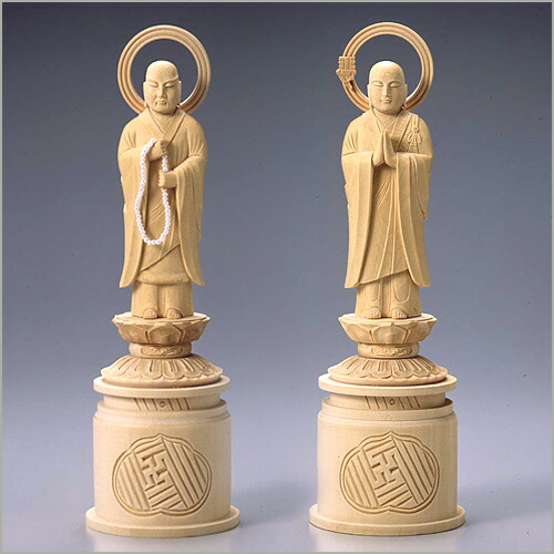 楽天市場】善導大師・法然上人(浄土宗の脇侍一対) 白木製 3寸 高さ20.8