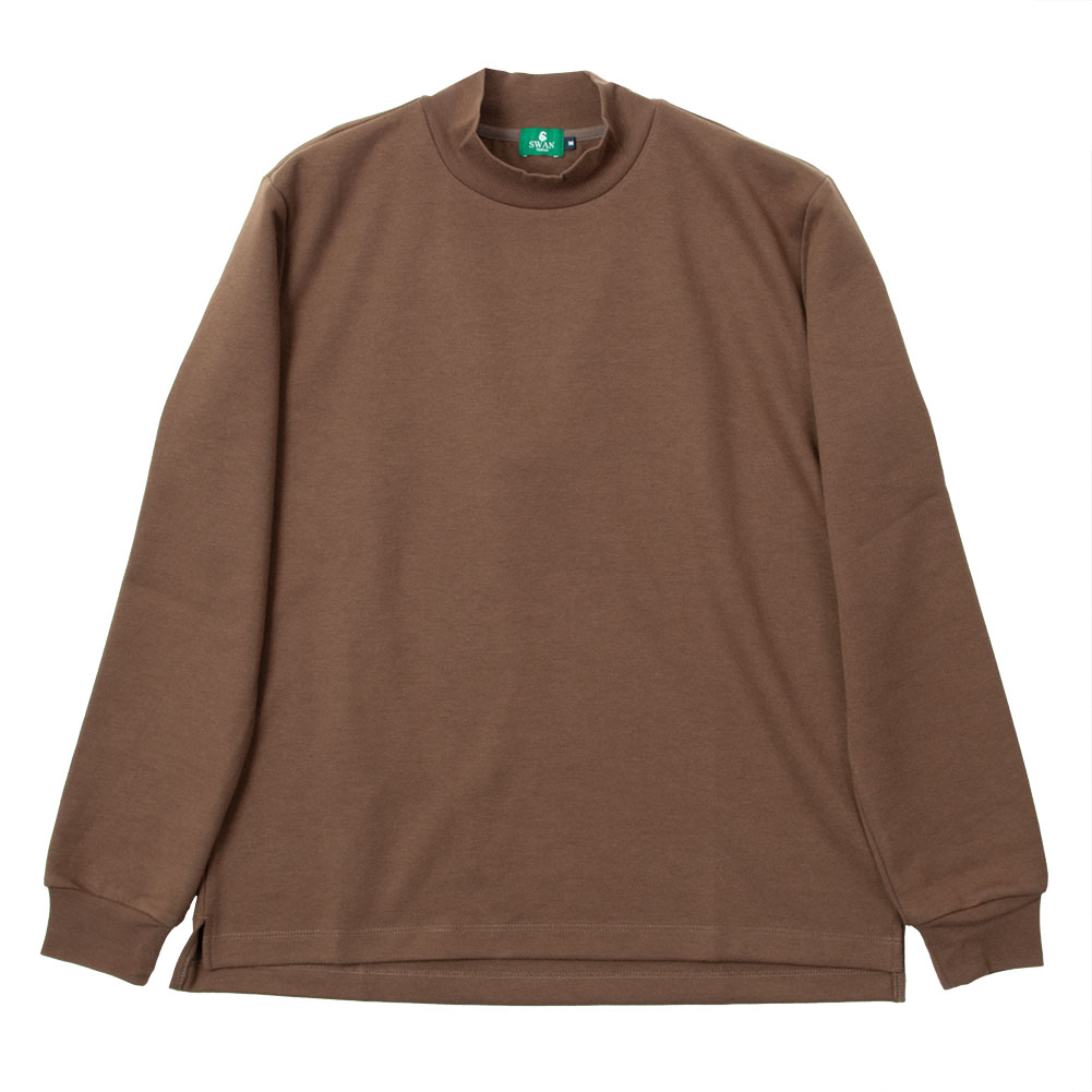 楽天市場】モックネック Tシャツ ブラウン 長袖 カジュアル 2603SS