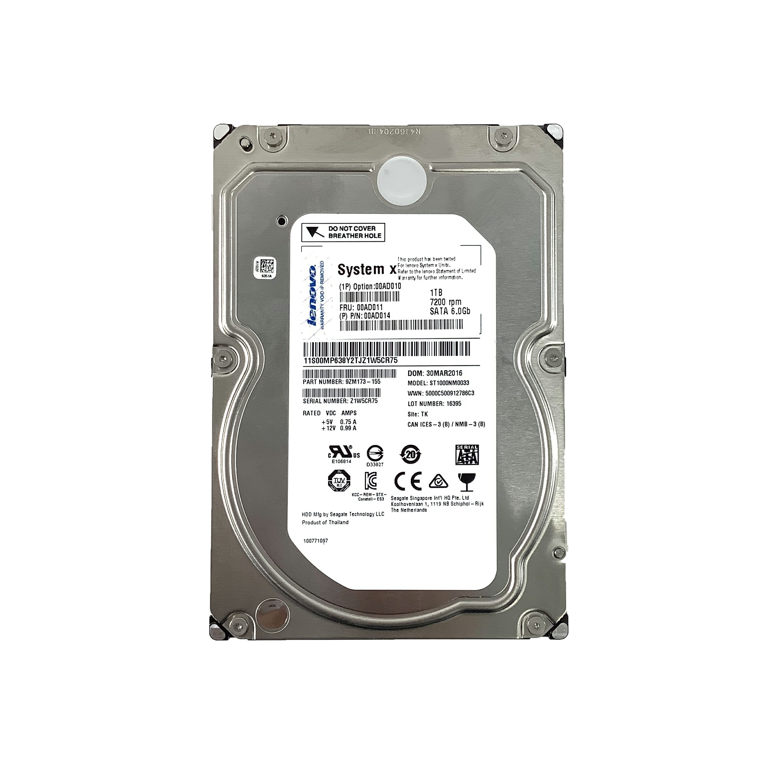楽天市場】R027-3.5 インチ 1 TB SATA HDD 1点 WD/TOSHIBA/HPE/Dell