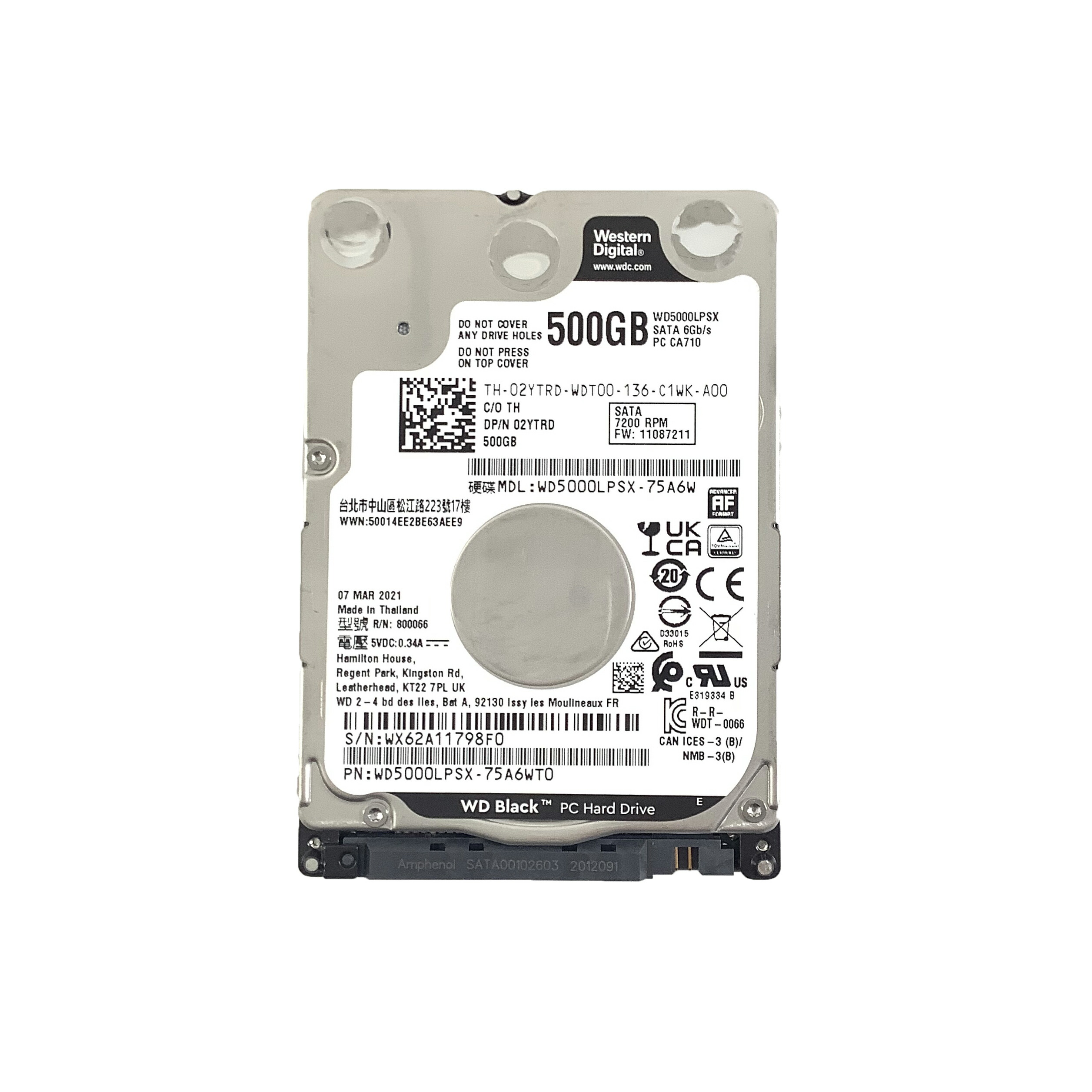 楽天市場】R156-500GB 2.5 インチ SATA HDD 1点 WD/HGST ☆7200rpm