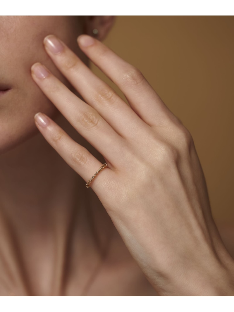 楽天市場】[プレイリング] K18YG ブラウンダイヤモンド ピンキーリング