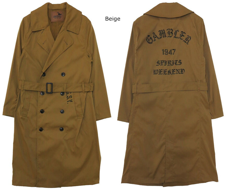 楽天市場】GANGSTERVILLE ギャングスタービル BENJAMIN トレンチコート