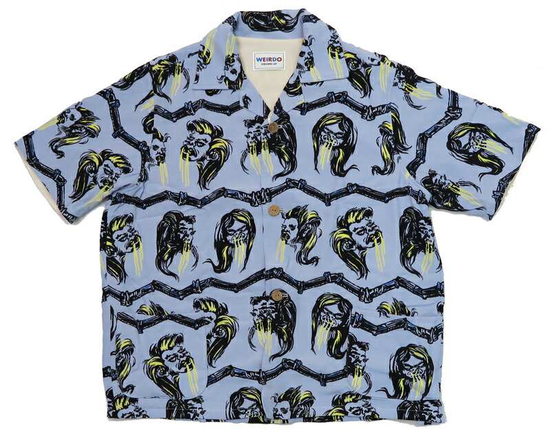 楽天市場】WEIRDO ウィアード 半袖 ビーチシャツ 「VOODOO HEAD」 GLAD