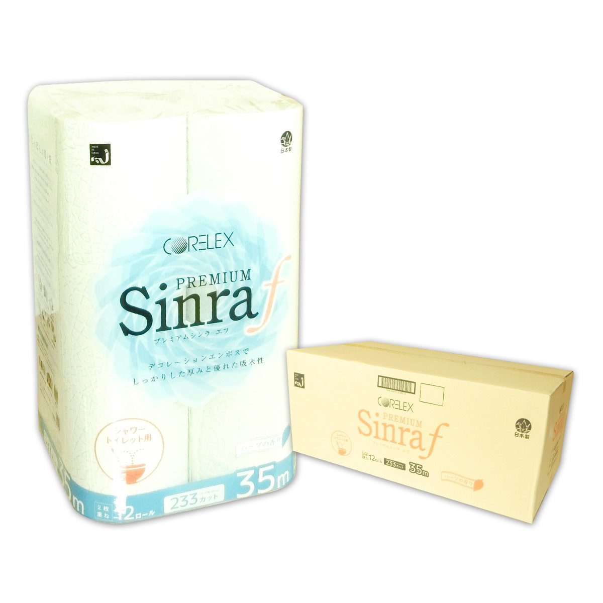 楽天市場】プレミアムシンラF ハーブの香り 35m ダブル 96ロール（12