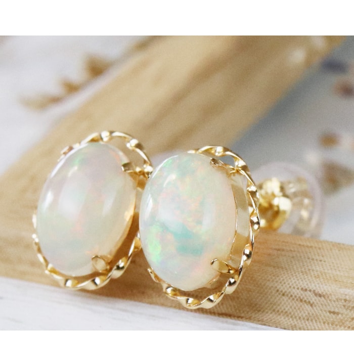 楽天市場】K18YG オパール 0.90ct オーバル 18金 イエローゴールド