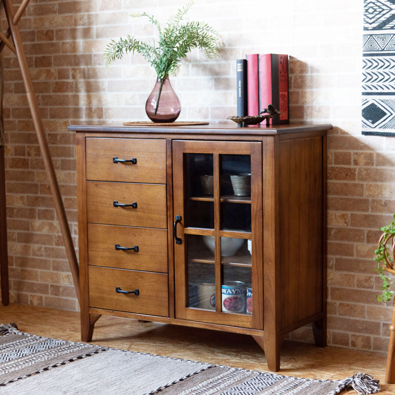 楽天市場】アジアン家具 天然木キャビネット(幅80) 送料無料 アジアン