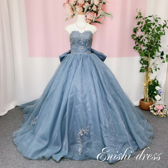 楽天市場】カラードレス グレー オーバードレス ウェディング