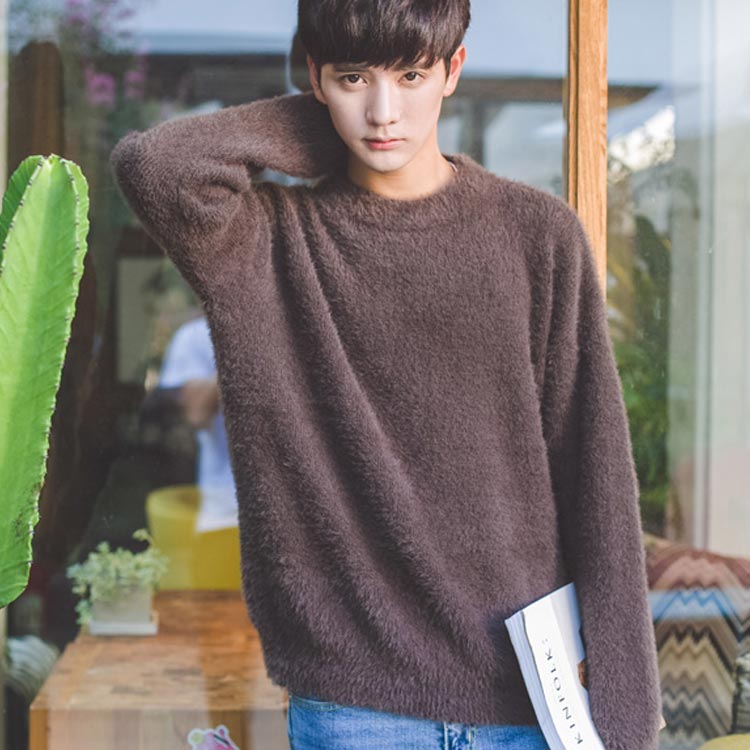 楽天市場】シャギー ニットセーター モヘア風 セーター メンズ モヘア