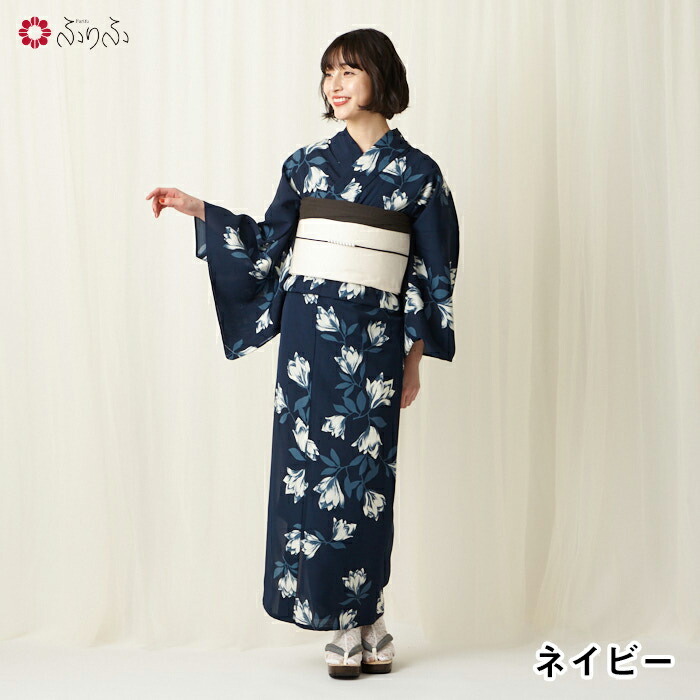 楽天市場】浴衣単品「 モクレン 」公式 ふりふ 日本製 洗える ゆかた