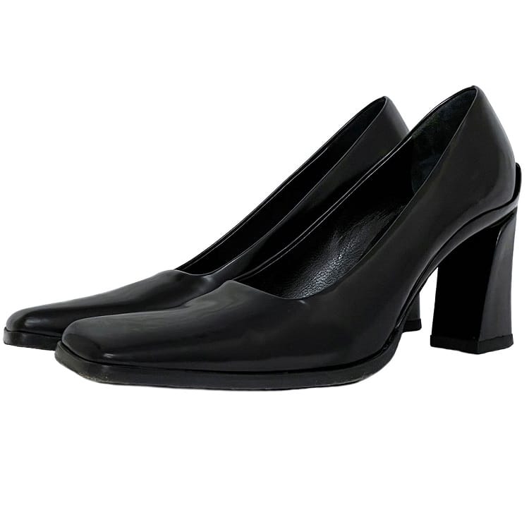 楽天市場】【送料無料】 プラダ パンプス ブラック ec-19970 美品 22.5