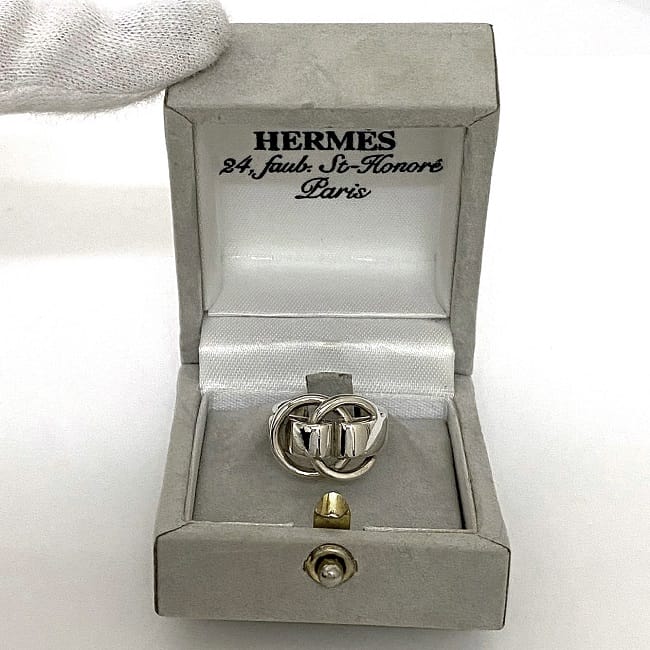 楽天市場】【送料無料】 エルメス リング ドゥザノーリング シルバー