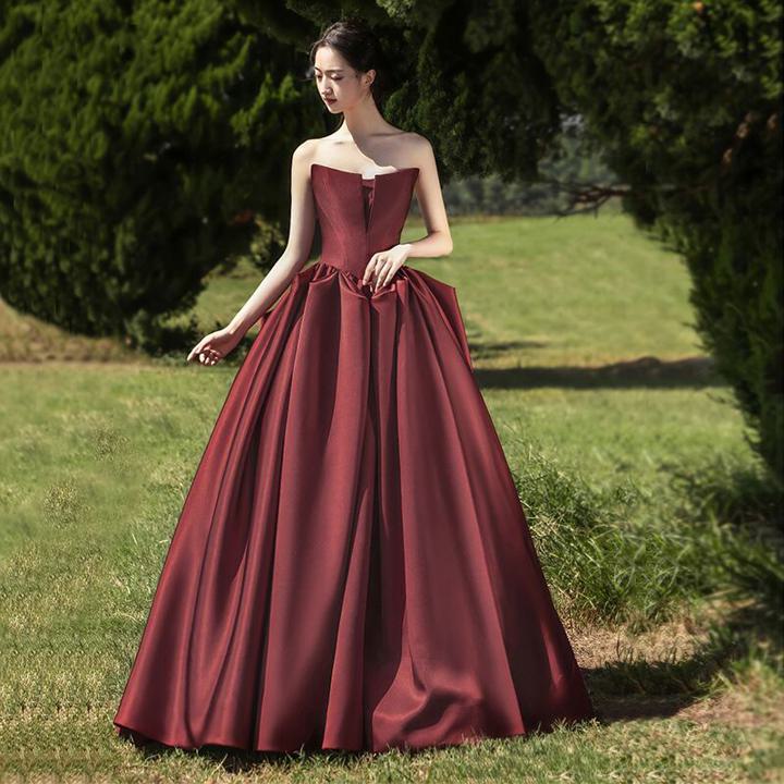 楽天市場】ワインレッド ビスチェドレス【着後レヒ゛ュー特典】ロング