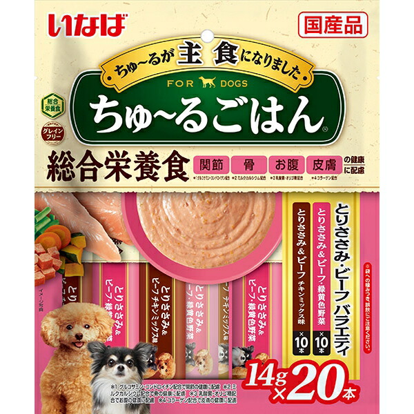 楽天市場】◇299円OFFクーポン◇いなば 犬用ちゅ〜るごはん 総合栄養食