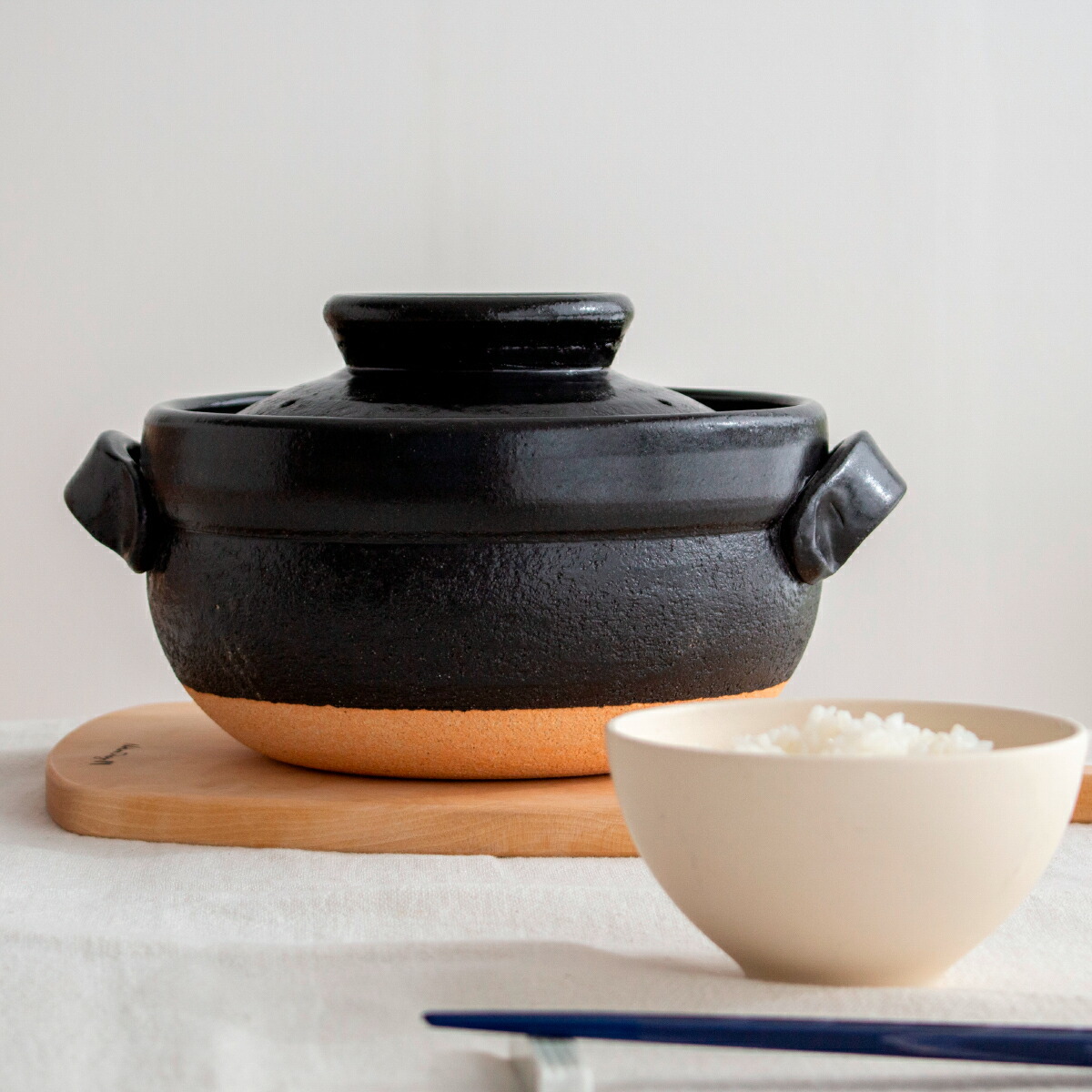 楽天市場】ごはん鍋 3合 小 土鍋 カネフサ製陶 信楽焼 炊飯 炊飯土鍋